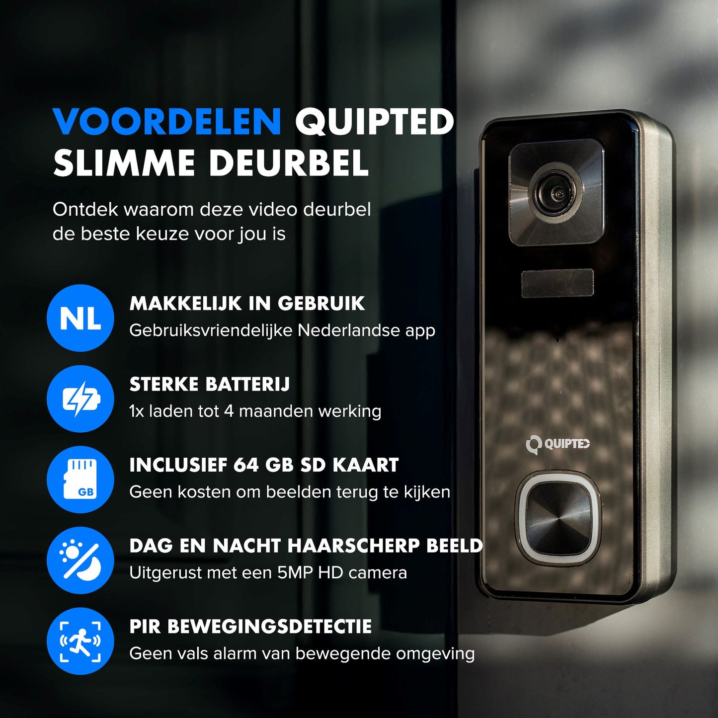 Slimme draadloze video deurbel met camera A1